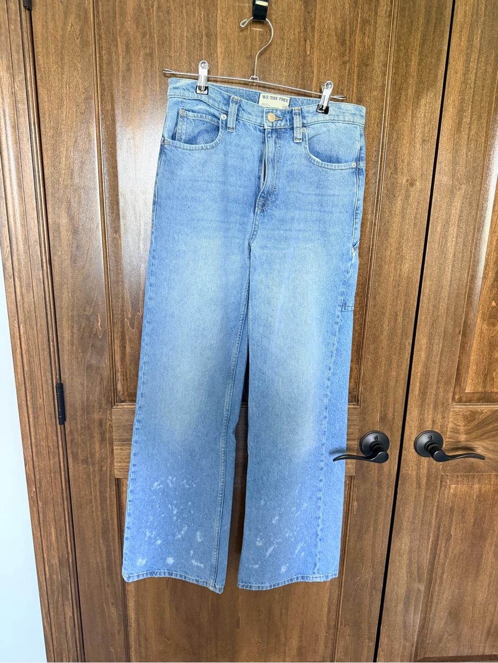 We The Free Light Blue Wide-Leg Denim Jeans